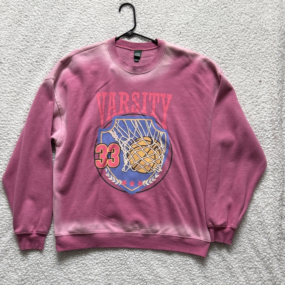 Pink Varsity Sweater
